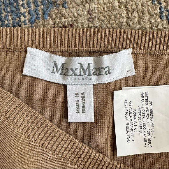 NWOT MaxMara Avori Cropped Stretch Cotton-blend Bandeau Top S - Picture 6 of 8